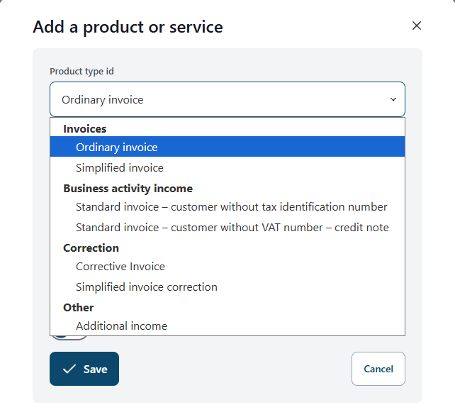 Product and service catalog