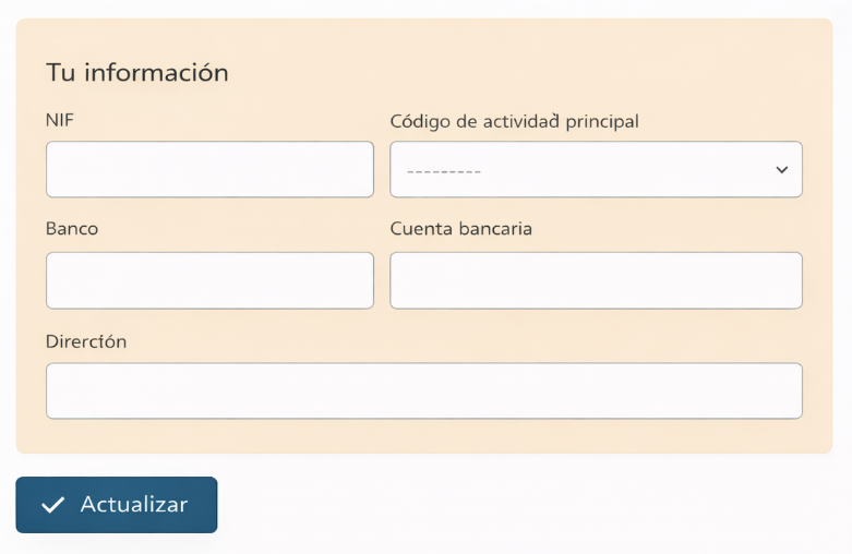 Datos del emisor de la factura